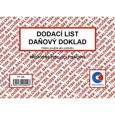 Baloušek Tisk PT130 Dodací list, daňový doklad A6 – Sleviste.cz