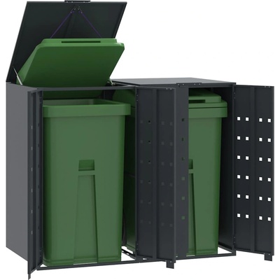 vidaXL Box na odpadky pro 2 tuny antracit 138x79x117 cm ocelový – Zboží Dáma