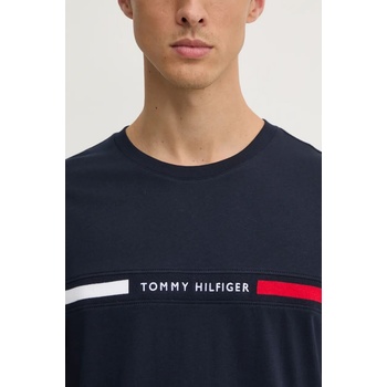 Tommy Hilfiger Памучна тениска Tommy Hilfiger в тъмносиньо с апликация MW0MW36498 (MW0MW36498)