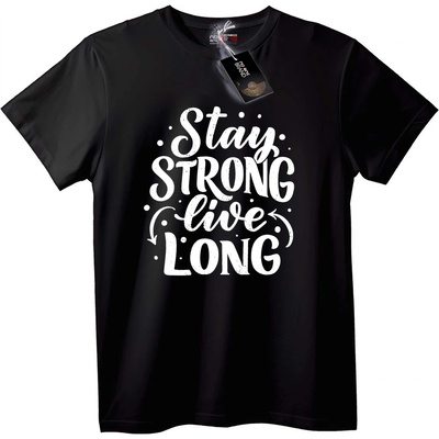 NOONEBRAND Тениска Бъди Силен Живей Дълго - 7XL, White