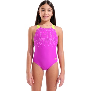 arena painterly v back junior fuchsia 140cm