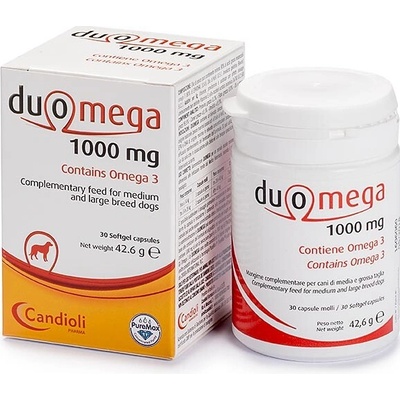 Duomega Dogs 1000 mg pre stredné a veľké psy 30 kapsúl