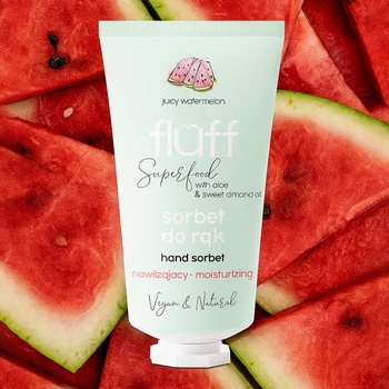 Fluff Хидратиращ крем сорбе за ръце - Сочна диня FLUFF Moisturizing Hand Sorbet (711097)