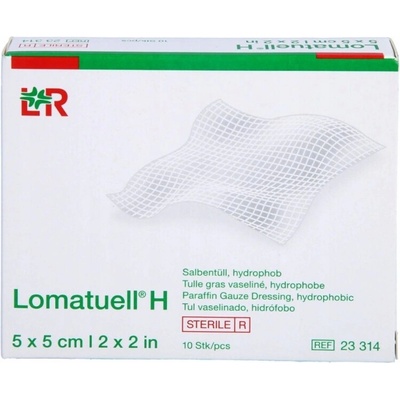 Lomatuell H tyl mastný sterilní 5 x 5 cm 10 ks