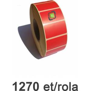 ZINTA Самозалепващи TH етикети ZINTA 40х30 mm, 1270 ет. /ролка, червени (40X30X1270-TH-RED)