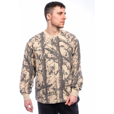 Karl Kani Triko s dlouhým rukávem Signature Wood Camo Waffle Longsleeve