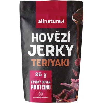 Allnature Beef Jerky Teriyaki sušené maso hovězí 25 g – Zboží Mobilmania