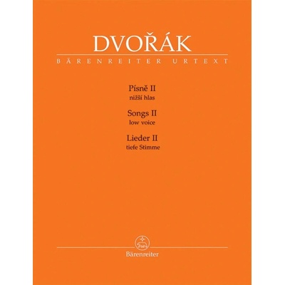 Dvořák Antonín Písně II pro nižší hlas