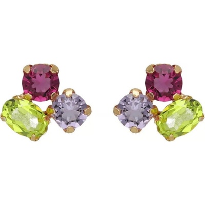 Victoria Cruz náušnice s barevnými krystaly Odele A4912-MDT