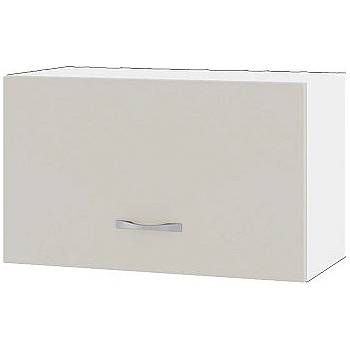 ИРИМ Горен шкаф с хоризонтална врата Сити БС-15 бяло гладко / сатен 60 см