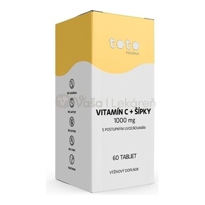 Toto Vitamín C 1000 mg + šípky s postupným uvoľňovaním 60 tabliet