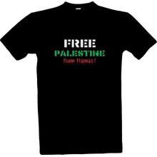 Tričko s potiskem Free Palestine pánské černá