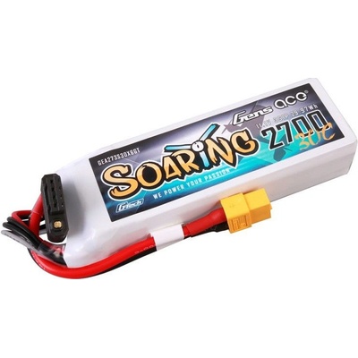 Gens ace G-Tech Soaring 2700 mAh 11.1V 30C 3S1P LiPo Battery Pack with XT60 Plug GEA273S30X6GT