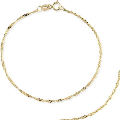 Lillian Vassago zlatý plný náramek Singapur LLV31-GB008 Žlutá