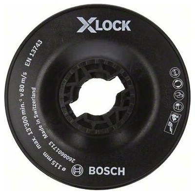 BOSCH X-LOCK Oporný tanier, hrubý 115 mm, 13 300 ot./min 2608601713