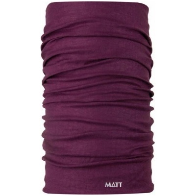Matt wool scarf aubergine