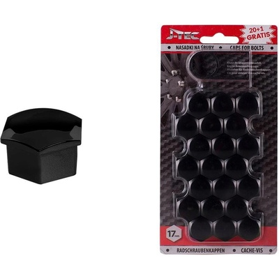 Sada krytek na šrouby kol 17 mm - černá | Zboží Auto