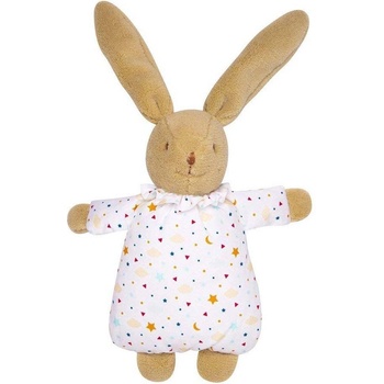Trousselier Мека играчка Trousselier - Зайче с дрънкалка, Флуфи със звезди, 20 cm (V6341 51)