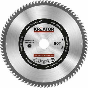 Kreator KRT020429 Pílový kotúč na drevo 254mm, 80T