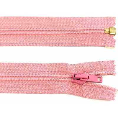 Zips plastový špirálový deliteľný 6 mm dĺžka 70 cm farba 6 svetlo ružová