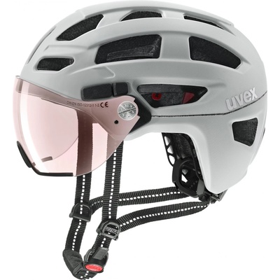 uvex Каска за велосипед Uvex Finale Visor Vario Bike helmet - Papyrus Matt / FM Blue - размер 56-61 cm (851-0856-0212)