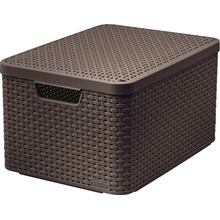 CURVER Úložný box RATTAN L, 44,5 x 24,8 x 33 cm, hnedý, 03619-210