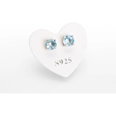 SVĚT KAMENŮ s.r.o. Stříbrné náušnice fazetovaný topaz 00250382