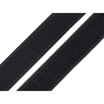 Stoklasa Suchý zip háček + plyš šíře 25 mm Balení: 1 m, Varianta: 2 černá 2 černá