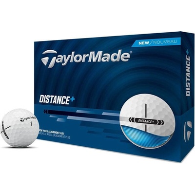 Taylor Made Distance+ biele 3 x 3 ks