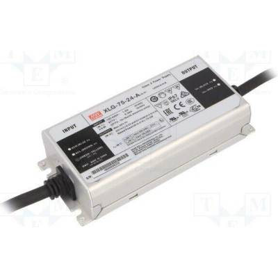 MEAN WELL XLG-75-24-A Napájecí zdroj: spínaný; LED; 75W; 24VDC; 3,1A; 100÷305VAC; IP67