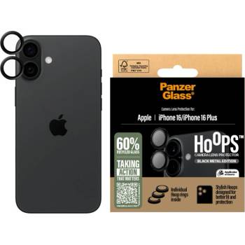 Panzer Стъклен протектор за камера PanzerGlass - Hoops Black, iPhone 16/16 Plus (5715685003004)