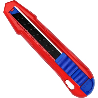 KNIPEX nôž odlamovací CutiX18mm, nastaviteľná stabilizačná lišta, kovové puzdro z horčíka, 9010165BK