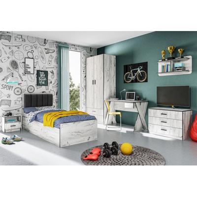 ИРИМ Модулно обзавеждане за детска или младежка стая Сити 5032 дъб крафт бял