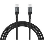 Dudao L3CC USB-C - USB-C 60W 2m плетен кабел - черен (6976625333066)
