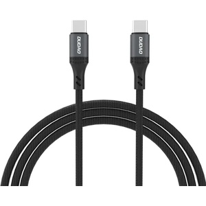 Dudao L3CC USB-C - USB-C 60W 2m плетен кабел - черен (6976625333066)