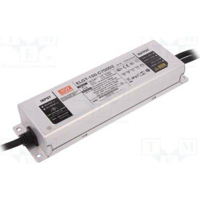 MEAN WELL ELGT-150-C700D2 Napájecí zdroj: spínaný; LED; 149,8W; 107÷214VDC; 700mA; IP67; ELGT