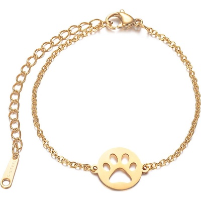 Šperky4U zlacený ocelový psí tlapka OPA1592-GD