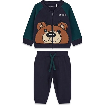 Guess Бебешки спортен комплект Guess Eco Bear от две части - Тъмносин и петрол
