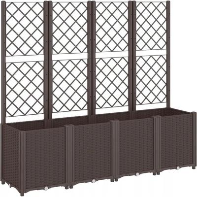 VidaXL Květináč plast béžový 160 x 40 x 140 cm