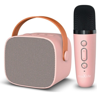 KARAOKE SET MIKROFON BEZDRÁTOVÝ REPRODUKTOR KARAOKE RŮŽOVÝ BLUETOOTH