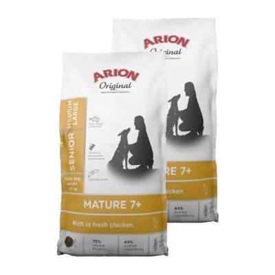 Arion Original Mature 7+ Senior Medium & Large Chicken 2 x 12 kg