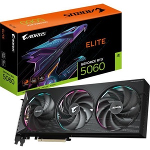 GIGABYTE GeForce RTX 5060 AORUS ELITE 8GB GDDR7 128bit (GV-N5060AORUS E-8GD) Видео карти