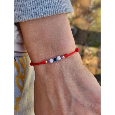 Дамска гривна синьо око със злато