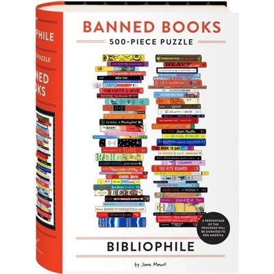 Galison Bibliofilské zakázané knihy Jane Mount 500 dílků