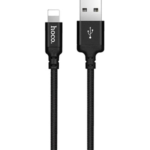 hoco. Xiaomi Redmi Note 17 / iPhone 14 Plus / iPhone 14 Pro Max HOCO X14 кабел за данни USB - Lightning, 200 см, ЧЕРЕН (X14_LIGHT_2M_B)
