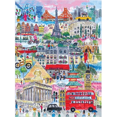 Galison - Puzzle Cities Around the World - 1 000 piese