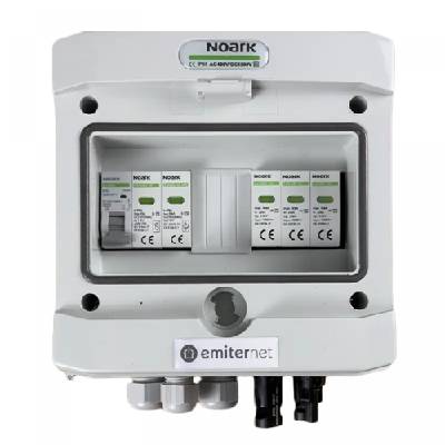 EM-831N_DCAC Разпределителна кутия DCAC, IP65, SPD DC Noark 1000V тип 1+2, 1 x PV верига, 1 x MPPT, SPD AC Noark тип 1+2, 16A 1-Ф (EM-831N_DCAC)
