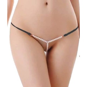 Mokko Секси дамски прашки с перли "fana pearls black