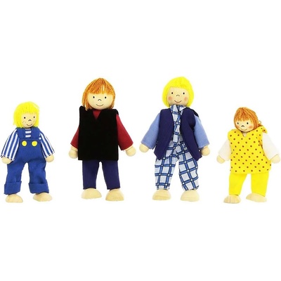 Goki Дървени гъвкави кукли Goki - Младо семейство (51955)