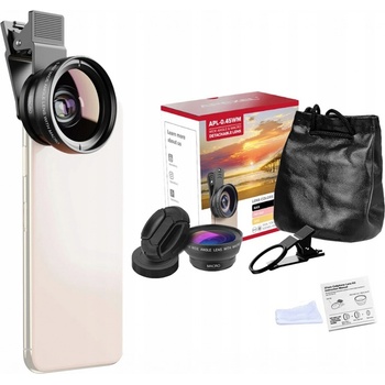 Apexel sada 2 in 1 0,45× Wide Angle + 12,5× Macro 2